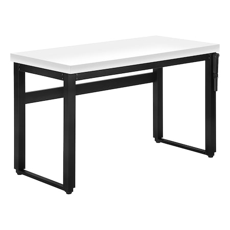 Monarch Specialties Computer Desk, Home Office, Standing, Adjustable, 48"L, Work, Laptop, Metal, Laminate, White, Black I 7681
